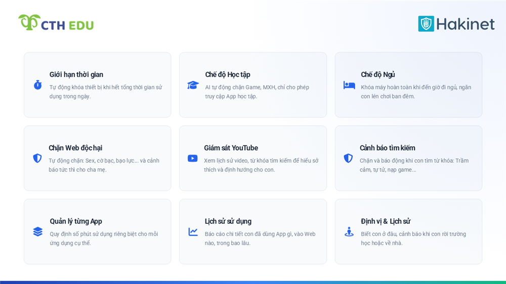 Các tính năng hakinet